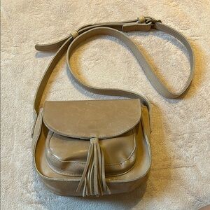ABLE Maria Tassel Crossbody                Tan Leather Bag